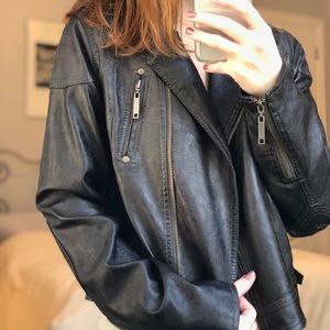 Faux Leather Moto Jacket